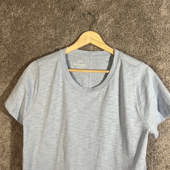 J. Crew Girfriend Tee T-Shirt Womens Medium Blue Short Sleeve Scoop Neck Cotton - Picture 5 of 11